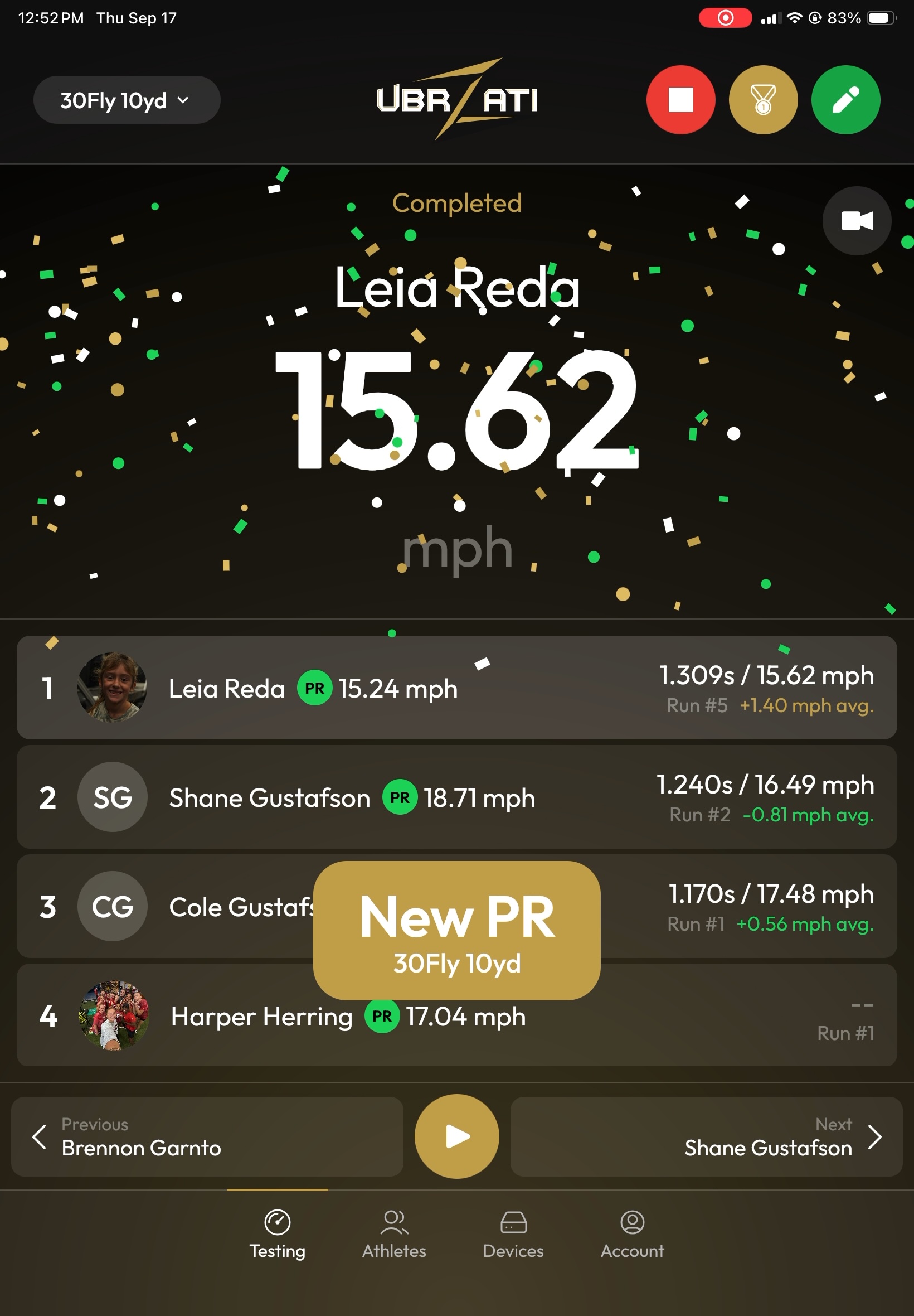 ZmetricZ app screen 1